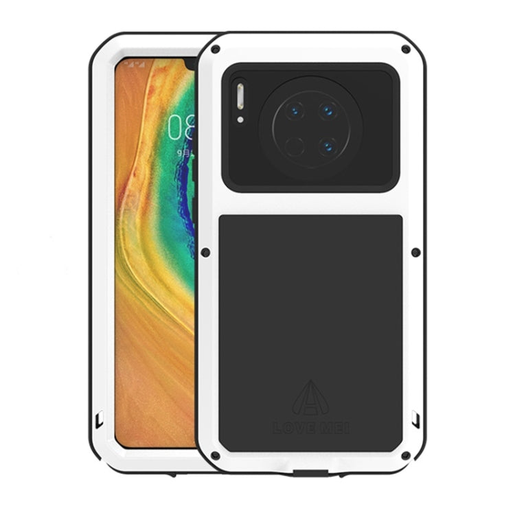 For Huawei Mate 30 LOVE MEI Metal Shockproof Water-resistant Dustproof Protective Case(White)