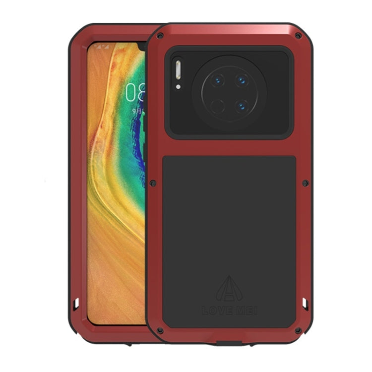 For Huawei Mate 30 LOVE MEI Metal Shockproof Water-resistant Dustproof Protective Case(Red)