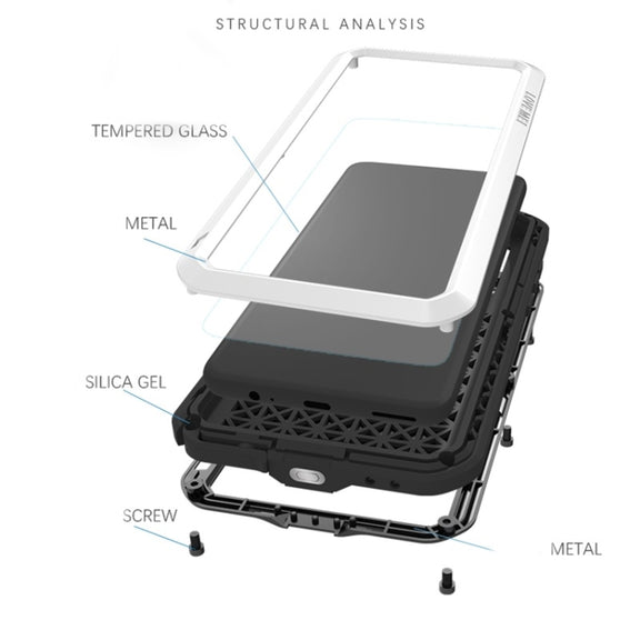 For Huawei Mate 30 LOVE MEI Metal Shockproof Water-resistant Dustproof Protective Case(Red)