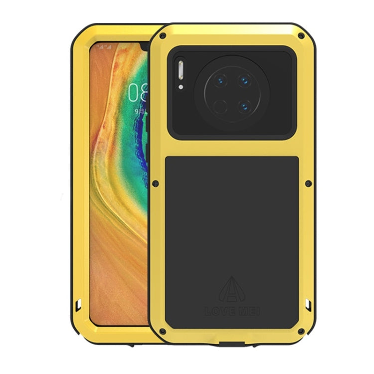 For Huawei Mate 30 LOVE MEI Metal Shockproof Water-resistant Dustproof Protective Case(Yellow)