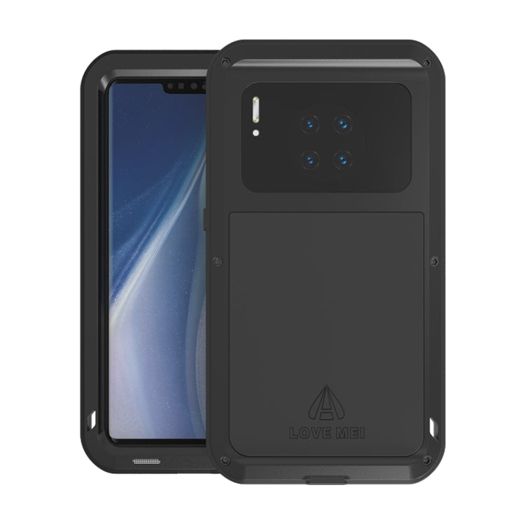 For Huawei Mate 30 Pro LOVE MEI Metal Shockproof Water-resistant Dustproof Protective Case(Black)