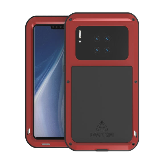 For Huawei Mate 30 Pro LOVE MEI Metal Shockproof Water-resistant Dustproof Protective Case(Red)