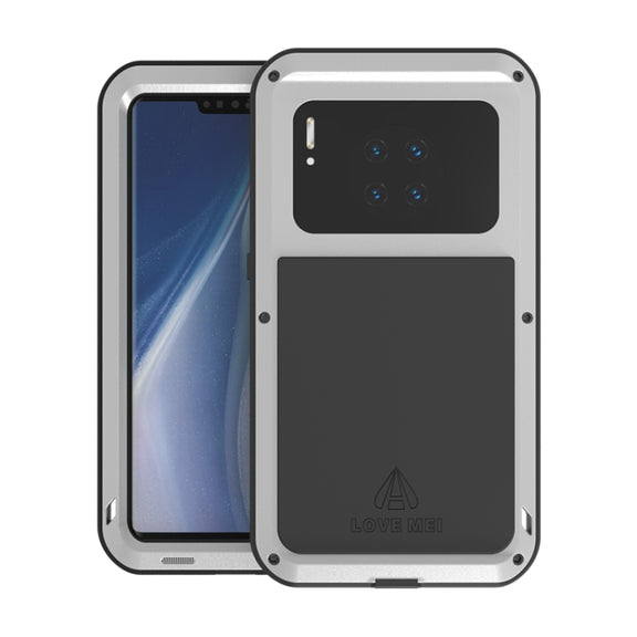 For Huawei Mate 30 Pro LOVE MEI Metal Shockproof Water-resistant Dustproof Protective Case(Silver)