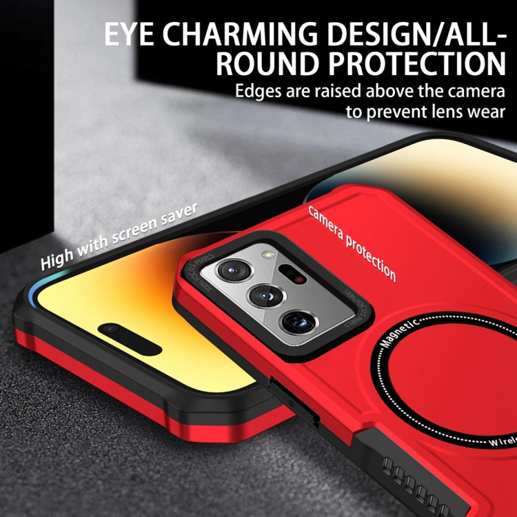 For Samsung Galaxy Note20 Ultra MagSafe Shockproof Armor Phone Case(Red)