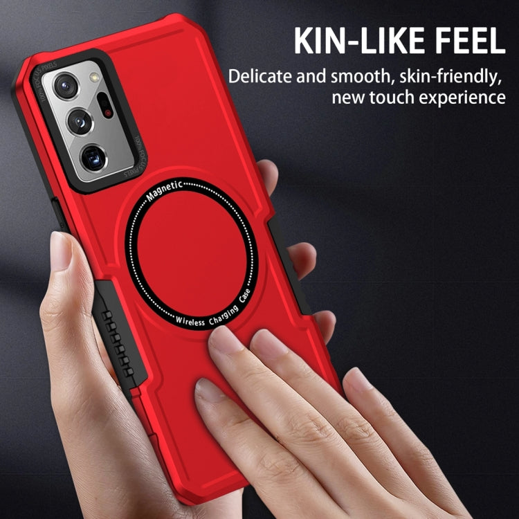 For Samsung Galaxy Note20 Ultra MagSafe Shockproof Armor Phone Case(Red)