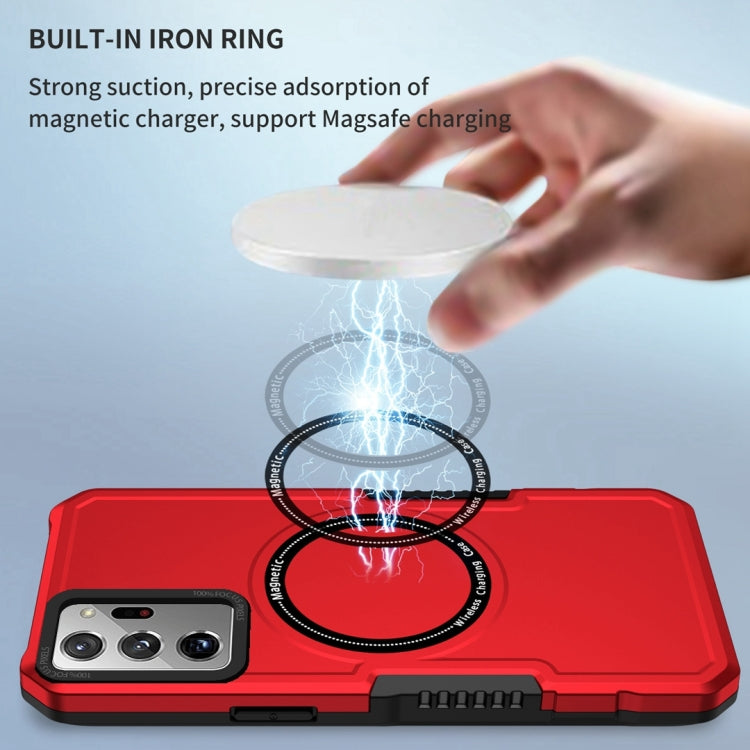For Samsung Galaxy Note20 Ultra MagSafe Shockproof Armor Phone Case(Red)