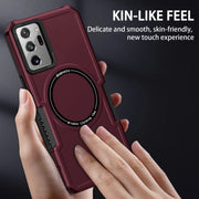 For Samsung Galaxy Note20 Ultra MagSafe Shockproof Armor Phone Case(Wine Red)