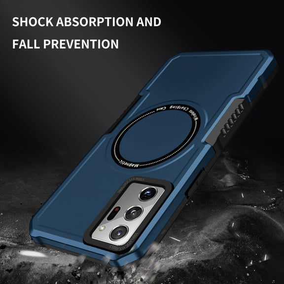 For Samsung Galaxy Note20 Ultra MagSafe Shockproof Armor Phone Case(Dark Blue)