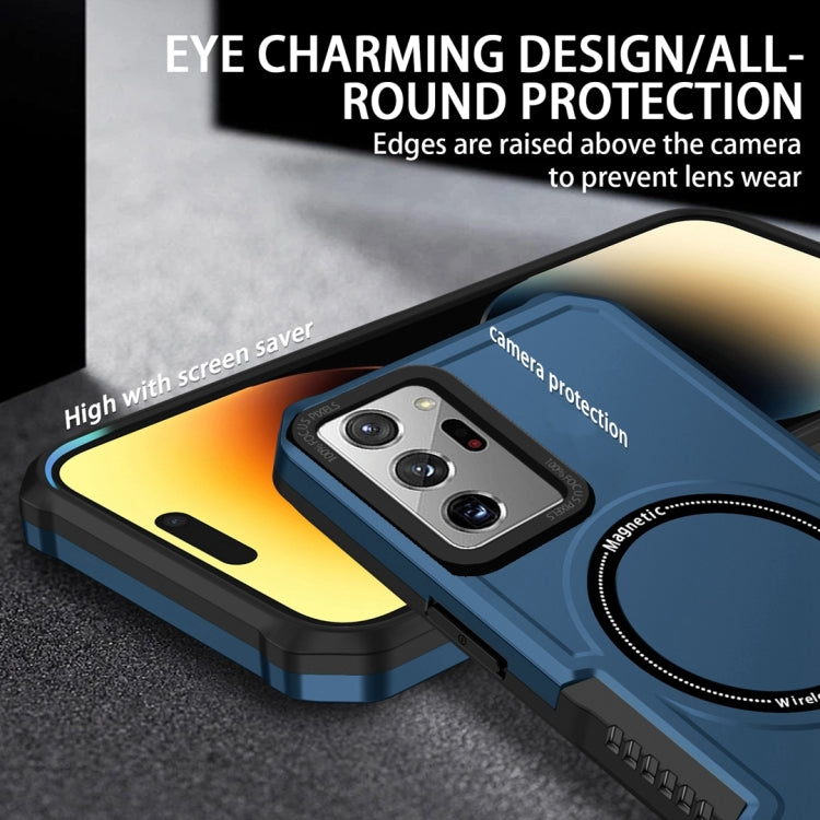 For Samsung Galaxy Note20 Ultra MagSafe Shockproof Armor Phone Case(Dark Blue)
