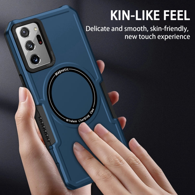 For Samsung Galaxy Note20 Ultra MagSafe Shockproof Armor Phone Case(Dark Blue)