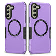 For Samsung Galaxy S21 FE 5G MagSafe Shockproof Armor Phone Case(Purple) - Galaxy Phone Cases by PMC TechLife | Online Shopping South Africa | PMC TechLife