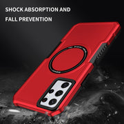 For Samsung Galaxy S23+ 5G MagSafe Shockproof Armor Phone Case(Red)