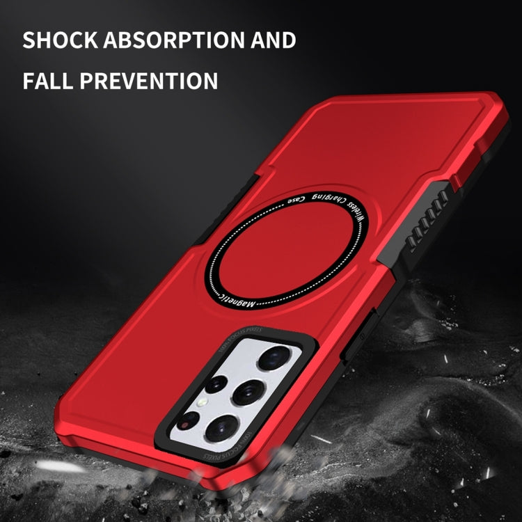 For Samsung Galaxy S23+ 5G MagSafe Shockproof Armor Phone Case(Red)