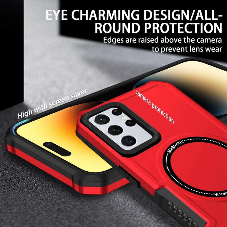 For Samsung Galaxy S23+ 5G MagSafe Shockproof Armor Phone Case(Red)