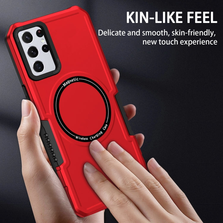 For Samsung Galaxy S23+ 5G MagSafe Shockproof Armor Phone Case(Red)