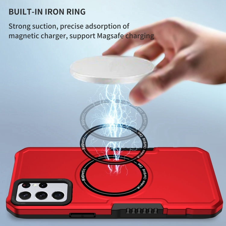 For Samsung Galaxy S23+ 5G MagSafe Shockproof Armor Phone Case(Red)