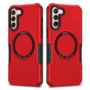 For Samsung Galaxy S21 5G MagSafe Shockproof Armor Phone Case(Red)