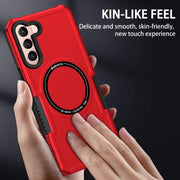 For Samsung Galaxy S21 5G MagSafe Shockproof Armor Phone Case(Red)