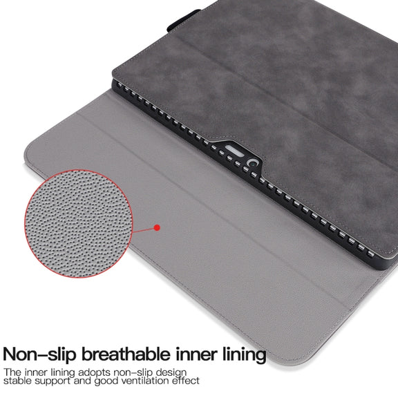 For Microsoft Surface Pro 9 / Surface Pro 10 Sheepskin All-Inclusive Shockproof Protective Case with Power Bag(Black)