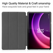 For Lenovo Tab P11 Gen 2 Custer Painted 3-Fold Holder Leather Smart Tablet Case(Graffiti)