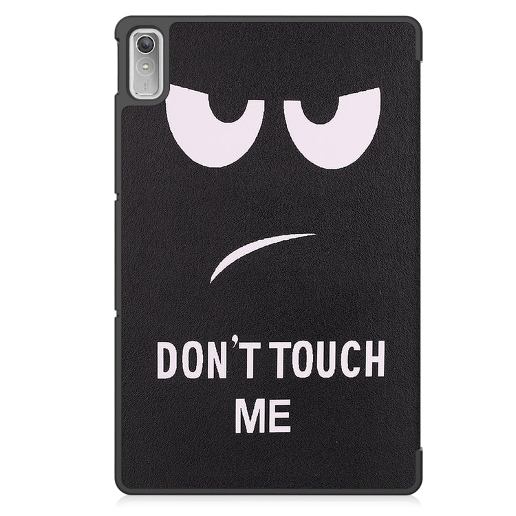 For Lenovo Tab P11 Gen 2 Custer Painted 3-Fold Holder Leather Smart Tablet Case(Big Eye Me)