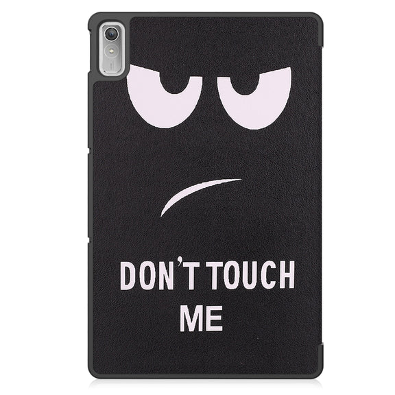 For Lenovo Tab P11 Gen 2 Custer Painted 3-Fold Holder Leather Smart Tablet Case(Big Eye Me)