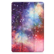 For Lenovo Tab P11 Gen 2 Custer Painted 3-Fold Holder Leather Smart Tablet Case(Milky Way Nebula)