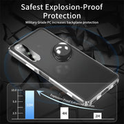 For Sony Xperia 5 IV HD Magnetic Metal Tempered Glass Phone Case(Silver)