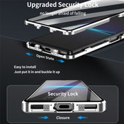 For Sony Xperia 5 IV HD Magnetic Metal Tempered Glass Phone Case(Silver)
