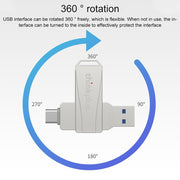 Lenovo Thinkplus MU252 USB 3.1 + USB-C / Type-C Flash Drive, Memory:64GB (Silver)