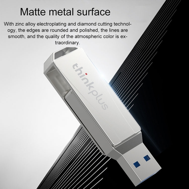 Lenovo Thinkplus MU252 USB 3.1 + USB-C / Type-C Flash Drive, Memory:64GB (Silver)