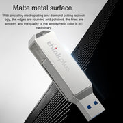 Lenovo Thinkplus MU252 USB 3.1 + USB-C / Type-C Flash Drive, Memory:64GB (Silver)