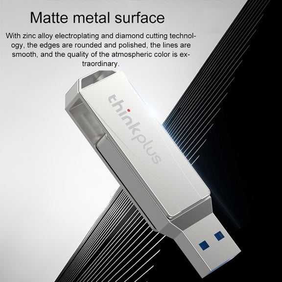 Lenovo Thinkplus MU252 USB 3.1 + USB-C / Type-C Flash Drive, Memory:64GB (Silver)