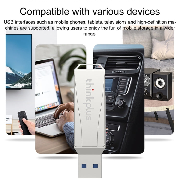 Lenovo Thinkplus MU252 USB 3.1 + USB-C / Type-C Flash Drive, Memory:64GB (Silver)