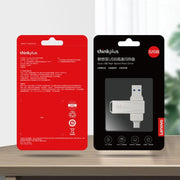Lenovo Thinkplus MU252 USB 3.1 + USB-C / Type-C Flash Drive, Memory:64GB (Silver)