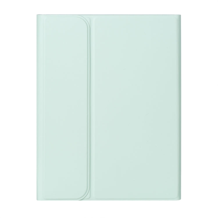 For iPad 10th Gen 10.9 2022 SA-10C Bluetooth Touch Keyboard Leather Tablet Case with Pen Slot(Light Green)