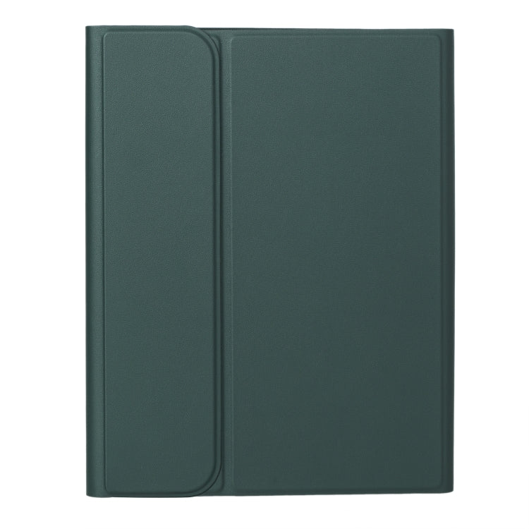 For iPad 10th Gen 10.9 2022 SA-10C Bluetooth Touch Keyboard Leather Tablet Case with Pen Slot(Dark Green)