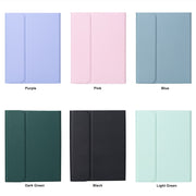 For iPad 10th Gen 10.9 2022 SA-10C Bluetooth Touch Keyboard Leather Tablet Case with Pen Slot(Light Green)