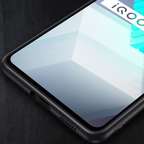 For vivo iQOO Neo7 Blade Series TPU + Alloy Protective Phone Case(Black + Silver)