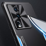 For vivo iQOO Neo7 Blade Series TPU + Alloy Protective Phone Case(Black + Silver)