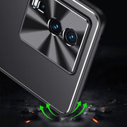 For vivo iQOO Neo7 Blade Series TPU + Alloy Protective Phone Case(Black + Silver)
