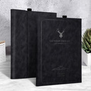 For MicroSoft Surface Pro 9 Deer Head Pattern Leather Tablet Case(Black)