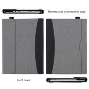 For Microsoft Surface Pro 10 / 9 Cloth Texture Stitching Leather Tablet Case(Grey Blue)