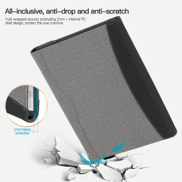 For Microsoft Surface Pro 10 / 9 Cloth Texture Stitching Leather Tablet Case(Black)