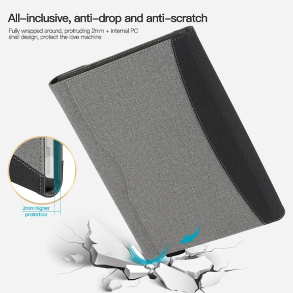 For Microsoft Surface Pro 10 / 9 Cloth Texture Stitching Leather Tablet Case(Black)