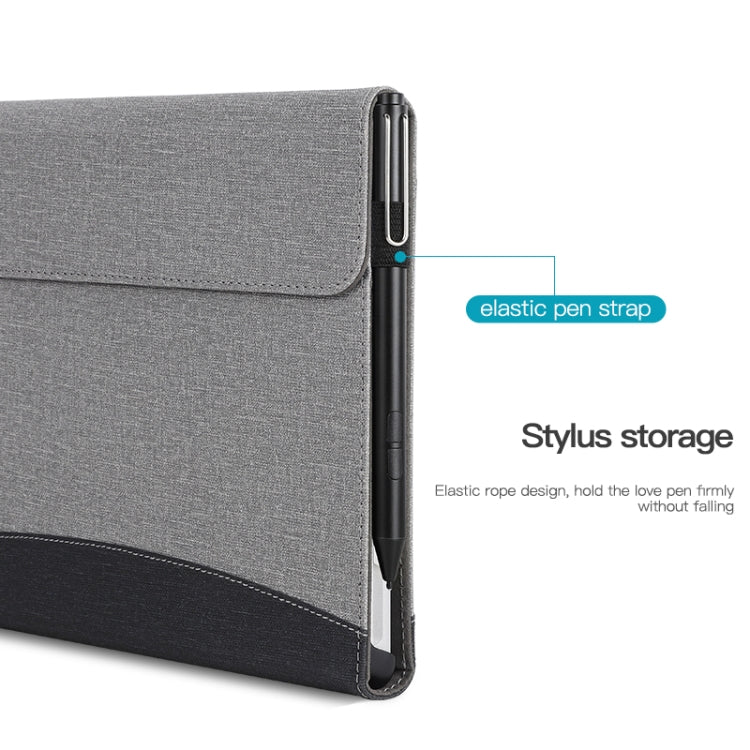 For Microsoft Surface Pro 10 / 9 Cloth Texture Stitching Leather Tablet Case(Black)