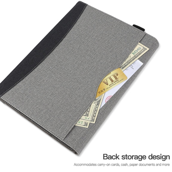 For Microsoft Surface Go 3 / 2 / 1 Cloth Texture Stitching Leather Tablet Case(Black)