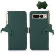 For Google Pixel 7 Pro Genuine Leather Magnetic RFID Leather Phone Case(Green) - Google Cases by PMC TechLife | Online Shopping South Africa | PMC TechLife | Buy Now Pay Later Mobicred