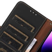 For Google Pixel 7 Genuine Leather Magnetic RFID Leather Phone Case(Black)