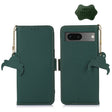 For Google Pixel 7 Genuine Leather Magnetic RFID Leather Phone Case(Green) - Google Cases by PMC TechLife | Online Shopping South Africa | PMC TechLife | Buy Now Pay Later Mobicred